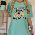 Retro Teaching Future Leaders Groovy Teacher Back To School Women's Comfort Colors T-Shirt Chalky Mint