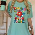 Retro Teaching Is My Superpower Apple Teacher Appreciation Women's Comfort Colors T-Shirt Chalky Mint Retro Teaching Is My Superpower Apple Teacher Appreciation Women's Comfort Colors T-Shirt Chalky Mint