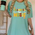 Retro Thankful For Music Floral Music Teacher Thanksgiving Men Women Women's Comfort Colors T-Shirt Chalky Mint