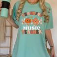 Retro Thankful Music Teacher Pumpkin Fall Thanksgiving Women's Comfort Colors T-Shirt Chalky Mint
