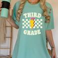 Retro Third Grade Teacher Lightning Bolt Pencil Teacher Kids Women's Comfort Colors T-Shirt Chalky Mint Retro Third Grade Teacher Lightning Bolt Pencil Teacher Kids Women's Comfort Colors T-Shirt Chalky Mint
