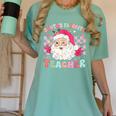 Santa Favorite Teacher Shirt Teacher Christmas Women's Comfort Colors T-Shirt Chalky Mint