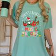 Santa's Favorite Music Teacher Christmas Santa Hat Matching Women's Comfort Colors T-Shirt Chalky Mint Santa's Favorite Music Teacher Christmas Santa Hat Matching Women's Comfort Colors T-Shirt Chalky Mint