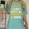 This Is My Scary Music Teacher Halloween Costumes Pajama Women's Comfort Colors T-Shirt Chalky Mint