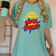 School Counselor Teacher Superhero Superpower Comic Book Women's Comfort Colors T-Shirt Chalky Mint