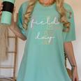 School Field Day Happy Field Day Tee Teacher Life Summer Women's Comfort Colors T-Shirt Chalky Mint