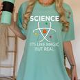 Science It's Like Magic But Real Teachers Students Scientist Women's Comfort Colors T-Shirt Chalky Mint