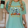 Science Is Magic Halloween Skeleton Students Teacher Women's Comfort Colors T-Shirt Chalky Mint