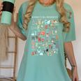 Science Teacher Alphabet Science Is All Around Us Teacher Women's Comfort Colors T-Shirt Chalky Mint