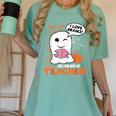 Science Teacher Cute Ghost Halloween Teacher Men Women Women's Comfort Colors T-Shirt Chalky Mint