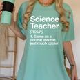 Science Teacher Definition Back To School First Day Women's Comfort Colors T-Shirt Chalky Mint