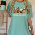 Science Teacher Horror Fall Coffee Halloween Pumpkin Autumn Women's Comfort Colors T-Shirt Chalky Mint