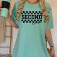 Second Grade Checkered Teacher 1st Day Back To School Women Women's Comfort Colors T-Shirt Chalky Mint Second Grade Checkered Teacher 1st Day Back To School Women Women's Comfort Colors T-Shirt Chalky Mint