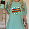 Second Grade Superhero Teacher Student 2nd Grade Comic Retro Women's Comfort Colors T-Shirt Chalky Mint Second Grade Superhero Teacher Student 2nd Grade Comic Retro Women's Comfort Colors T-Shirt Chalky Mint