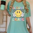 Second Grade Teachers Boys Girls Smile Face 2nd Grade Team Women's Comfort Colors T-Shirt Chalky Mint