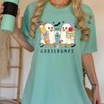 Silly Goose Spooky Teacher Halloween Cute Goosebumps Women's Comfort Colors T-Shirt Chalky Mint