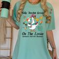 Silly Teacher Goose On The Loose School Out Summer Women Men Women's Comfort Colors T-Shirt Chalky Mint