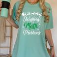 Sleighing Math Problem Xmas In Math Teacher Christmas Men Women Women's Comfort Colors T-Shirt Chalky Mint