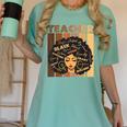 Smart Teacher Afro Girl Melanin African American Wowen Women's Comfort Colors T-Shirt Chalky Mint