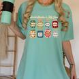 Social Studies Is My Jam History Teacher Back To School Women's Comfort Colors T-Shirt Chalky Mint