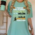 Social Studies Teacher Teach Scariest Zombies On Graveyard For Men Women Women's Comfort Colors T-Shirt Chalky Mint