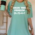 Solve This Problem 9X7467 Elementary Math Teacher Women's Comfort Colors T-Shirt Chalky Mint Solve This Problem 9X7467 Elementary Math Teacher Women's Comfort Colors T-Shirt Chalky Mint