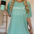 Spanglish Definition Spanish Teacher Bilingual Maestra Women's Comfort Colors T-Shirt Chalky Mint