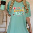 Spanish Teacher Maestra Dimelo En Espanol Por Favor Women's Comfort Colors T-Shirt Chalky Mint