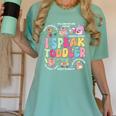 I Speak Toddler Back To School Teacher Women's Comfort Colors T-Shirt Chalky Mint