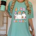 SPED Boo Crew Halloween Floral Ghost Special Ed SPED Teacher For Men Women Kids Women's Comfort Colors T-Shirt Chalky Mint