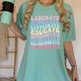 Sped Caffeinate Advocate Laminate Educate Teacher Women's Comfort Colors T-Shirt Chalky Mint Sped Caffeinate Advocate Laminate Educate Teacher Women's Comfort Colors T-Shirt Chalky Mint