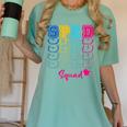 SPED Squad Proud Special Education Para Teacher Colorful Women's Comfort Colors T-Shirt Chalky Mint