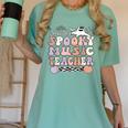 Spooky Music Teacher Halloween Music Teaching Men Women Women's Comfort Colors T-Shirt Chalky Mint Spooky Music Teacher Halloween Music Teaching Men Women Women's Comfort Colors T-Shirt Chalky Mint