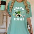 Star Wars Yoda Best Teacher Icons Women's Comfort Colors T-Shirt Chalky Mint