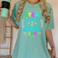 STEM Teacher Shirt STEM Teacher Tshirts STEM Is My Jam Women's Comfort Colors T-Shirt Chalky Mint