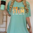 STEM Teacher Thanksgiving Grateful Educator Science Class Women's Comfort Colors T-Shirt Chalky Mint