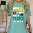 Super Hero Teacher Superheroes Women's Comfort Colors T-Shirt Chalky Mint Super Hero Teacher Superheroes Women's Comfort Colors T-Shirt Chalky Mint