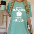 Support Teachers Support Kids Teacher Red For Ed 2019 Women's Comfort Colors T-Shirt Chalky Mint Support Teachers Support Kids Teacher Red For Ed 2019 Women's Comfort Colors T-Shirt Chalky Mint