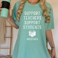 Support Teachers Support Students Red For Ed T-Shirt Women's Comfort Colors T-Shirt Chalky Mint Support Teachers Support Students Red For Ed T-Shirt Women's Comfort Colors T-Shirt Chalky Mint