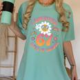 I Survived 67 Days Of School Groovy Retro Teachers Girls Women's Comfort Colors T-Shirt Chalky Mint