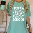 I Survived 67 Days Of School Teachers Students Women's Comfort Colors T-Shirt Chalky Mint
