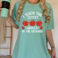 I Teach The Cutest Apples In The Orchard Cute Fall Teacher Women's Comfort Colors T-Shirt Chalky Mint I Teach The Cutest Apples In The Orchard Cute Fall Teacher Women's Comfort Colors T-Shirt Chalky Mint