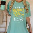 I Teach The Cutest Bees In The Beehive Teacher Women's Comfort Colors T-Shirt Chalky Mint I Teach The Cutest Bees In The Beehive Teacher Women's Comfort Colors T-Shirt Chalky Mint