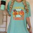 I Teach The Cutest Little Turkeys Teacher Thanksgiving Women's Comfort Colors T-Shirt Chalky Mint I Teach The Cutest Little Turkeys Teacher Thanksgiving Women's Comfort Colors T-Shirt Chalky Mint