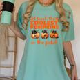I Teach The Cutest Pumpkins Halloween Teacher Cat Lover Women's Comfort Colors T-Shirt Chalky Mint