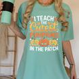 I Teach The Cutest Pumpkins Tshirt Halloween Teacher Women's Comfort Colors T-Shirt Chalky Mint I Teach The Cutest Pumpkins Tshirt Halloween Teacher Women's Comfort Colors T-Shirt Chalky Mint
