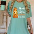 I Teach The Cutest Pumpkins In The Patch Fall Autumn Teacher Women's Comfort Colors T-Shirt Chalky Mint I Teach The Cutest Pumpkins In The Patch Fall Autumn Teacher Women's Comfort Colors T-Shirt Chalky Mint