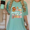 I Teach The Cutest Pumpkins In The Patch Halloween Teacher Women's Comfort Colors T-Shirt Chalky Mint I Teach The Cutest Pumpkins In The Patch Halloween Teacher Women's Comfort Colors T-Shirt Chalky Mint