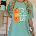 I Teach The Cutest Pumpkins In Patch Pre-K Halloween Teacher Women's Comfort Colors T-Shirt Chalky Mint