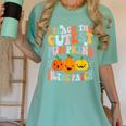 I Teach The Cutest Pumpkins In The Patch Teacher Women's Comfort Colors T-Shirt Chalky Mint I Teach The Cutest Pumpkins In The Patch Teacher Women's Comfort Colors T-Shirt Chalky Mint